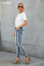 Load image into Gallery viewer, Gitufuji Women's Casual Stretchy Skinny Denim Jeans Pants